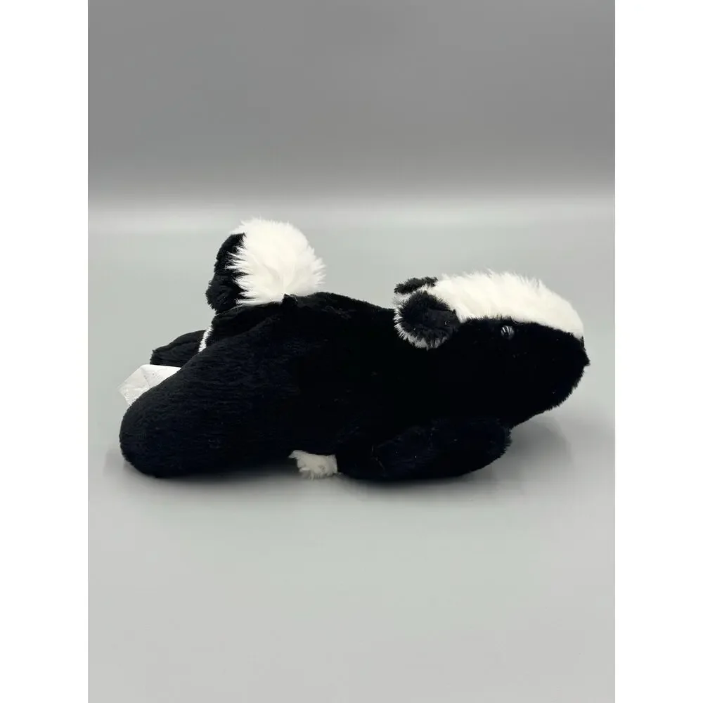 Skunk Plush Full Body Hand Puppet Stuffed Animal Black White 12 Inch